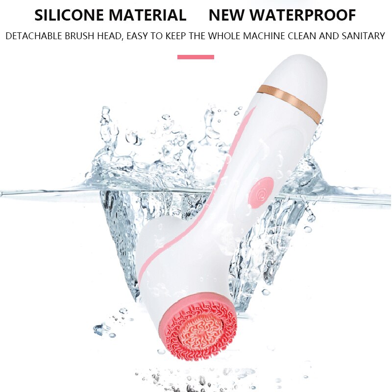 3 In 1 Electric Cleansing Brush Sonic Rotating Cleansing Brush Galvanic Facial Spa System Deeply Clean and Remove Blackheads