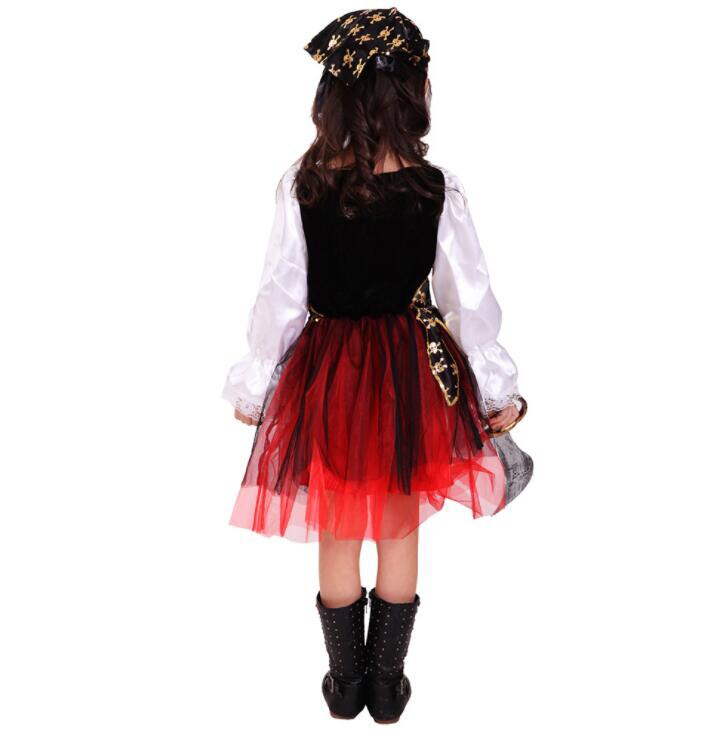 freundlicher Mädchen Pirat Cosplay Kostüm freundlicher Mädchen Halloween Fluch Der Karibik Cosutmes Kein messer