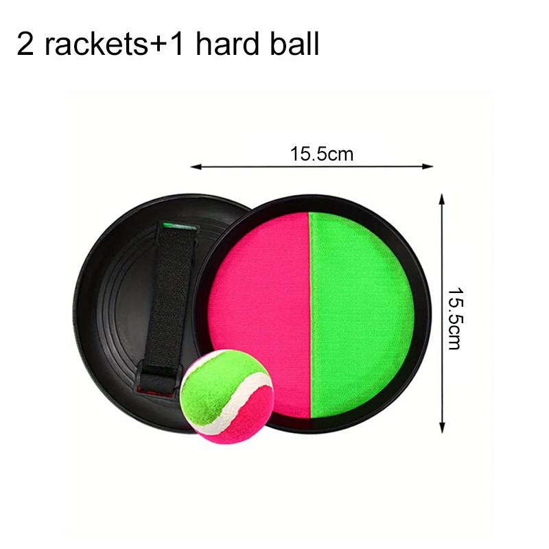Sticky Ball Toy 2rackets 1ball Children Outdoor Exercise Props Sports Parent-Child Interactive Toys Throw and Catch Balls TMZ: WHITE