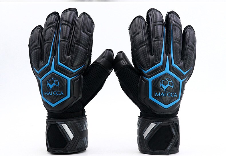 Professionele Voetbal Doelman Handschoenen Verdikte Latex Maat 8 9 10 Vinger Protecte Kids Volwassenen Voetbal Futebol Goalie Handschoenen: C / 8