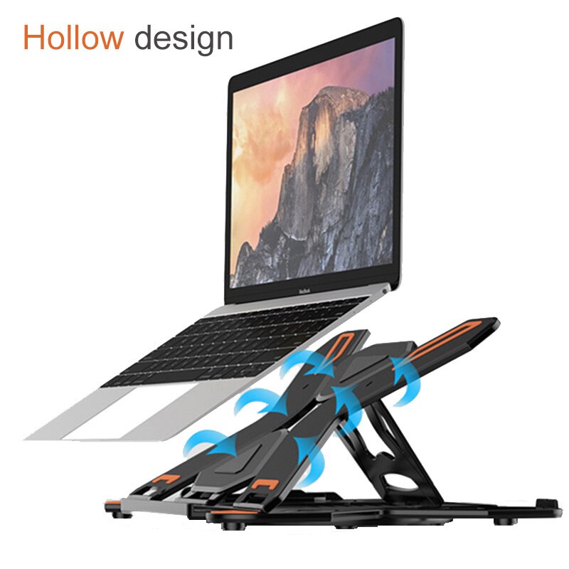 360 Rotating Laptop Stand Foldable Notebook Stand For Macbook 15 Lenovo Laptop Holder Computer Cooling Bracket With Phone Holder