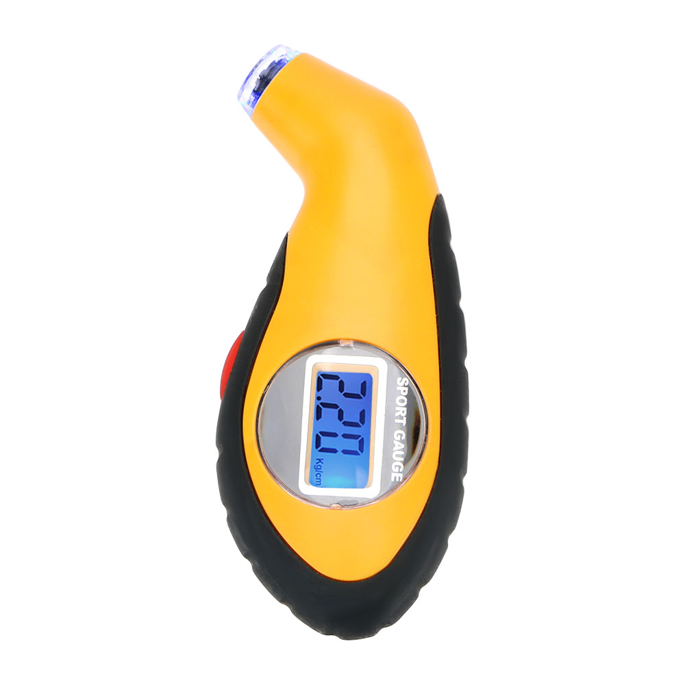 Hohe Präzision Auto Reifen Manometer Digitaler Reifen Tester LCD Display für Auto Lkw Fahrzeug Motorrad: Dark Grau