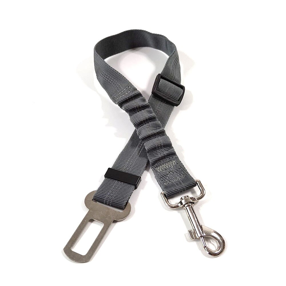 Dierbenodigdheden Autogordel Hond Seat Belt Hondenriem Voertuig Riem Verstelbare Demping Elastische Reflecterende Veiligheid Touw Voor Hond kat: gray