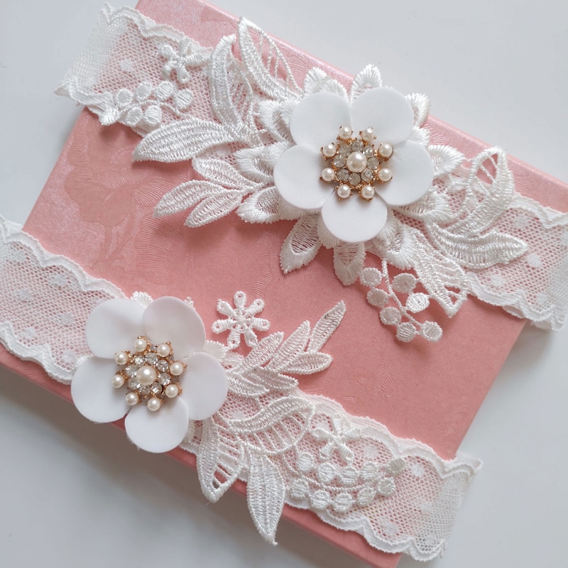 Neue Hochzeit Braut Strumpfband Strass Perle Blume Strumpfbänder Dekorationen Für Braut Und Brautjungfer