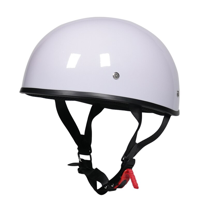 Half Face Vintage Motorcycle Helmet Retro German Kask,Cafe Racer,Scooter,Cruiser,Chopper,Matte black,EPS lining,DOT approved: 222 / M