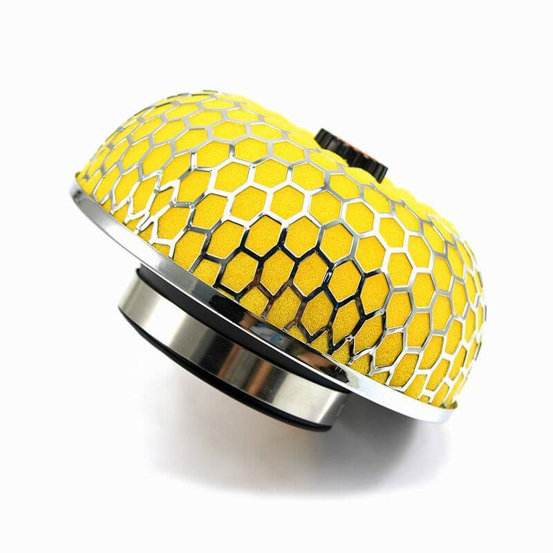 Universal 76mm Air Filter Mushroom Head Washable Cleaner High Flow Air Purifier Car Cold Air Intake Auto Parts: Yellow