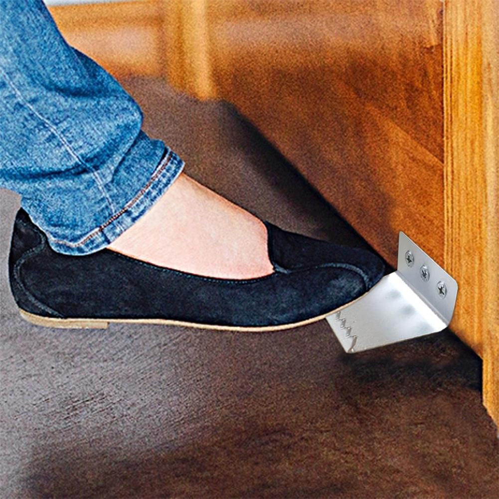 Stainless Steel Foot-operated Door Handle Hands-free Non-contact Foot-operated Door Opener Home Door Opener Accessories