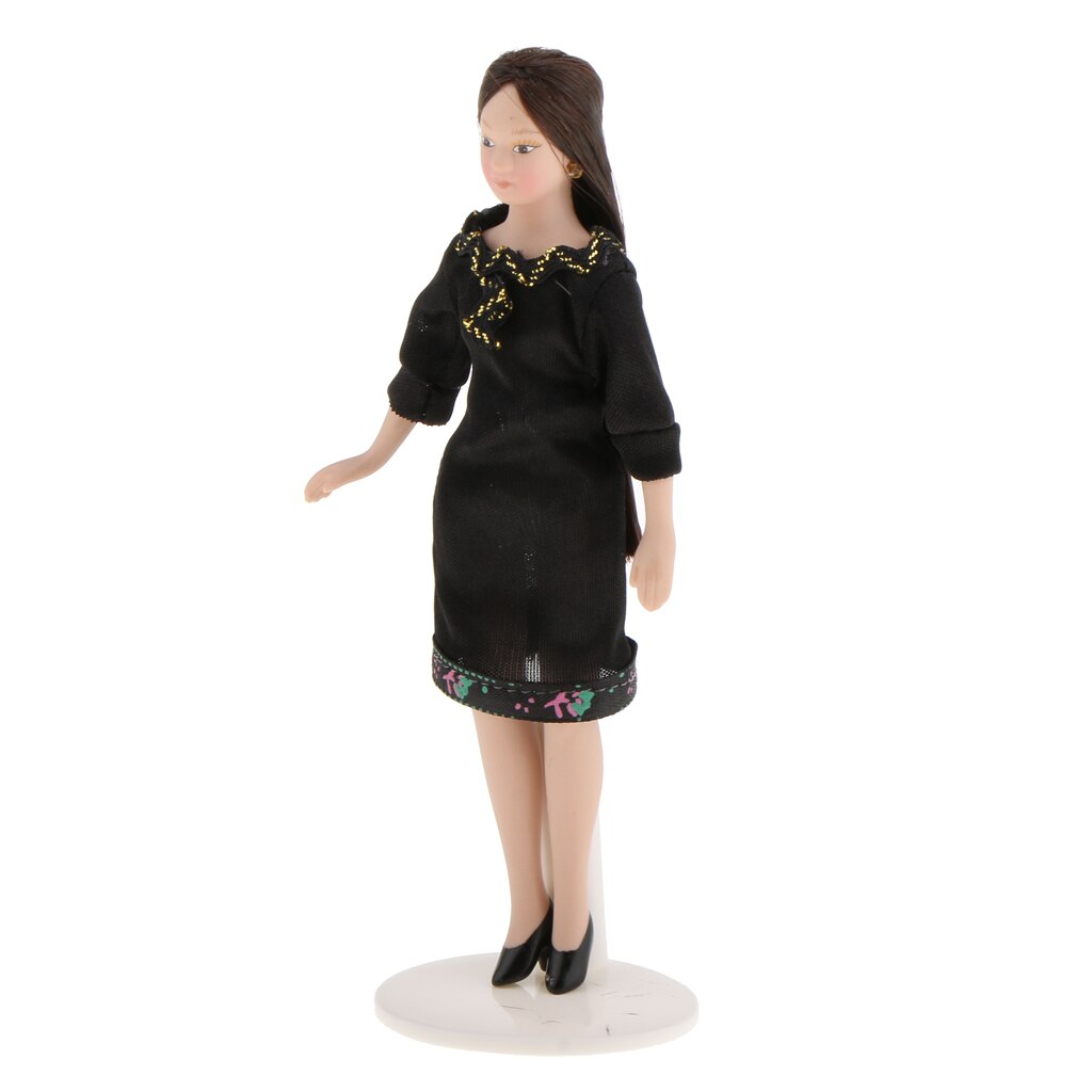 Odoria 1/12 Miniatuur Roterende Telefoon Antieke (Zwart) Poppenhuis Accessoires
