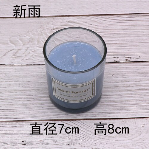 Moderne bougie verre parfum romantique tasse bougie odeur encens aide sommeil chambre Hacer Velas chambre décoration EB50LZ: Bleu