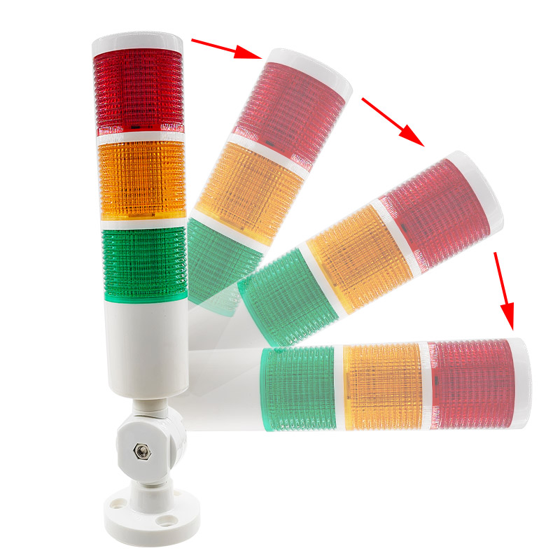 Mehrschichtiges Warnlicht, Werkzeugmaschine, dreifarbiges Licht, LED-Signal, Leuchtturm, Ton, Licht, Alarm, Betrieb, Fehlerlicht, 12/24 V, 220 V
