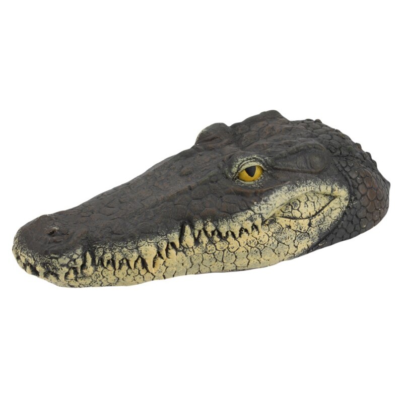 Drijvende Krokodil Hoofd Vijver Pool Realistische Alligator Decoraties Pool Ornament Drijvende Hars Krokodil Hoofd: Default Title