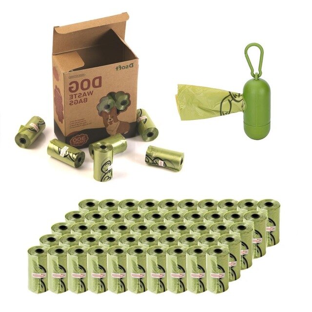 Dog Poop Bags Earth-Friendly Outdoor Home Clean Refill Garbage Bag Compostable Dog Poop Bags 270/690 Large Quantity: 40Dispenser Dsoft