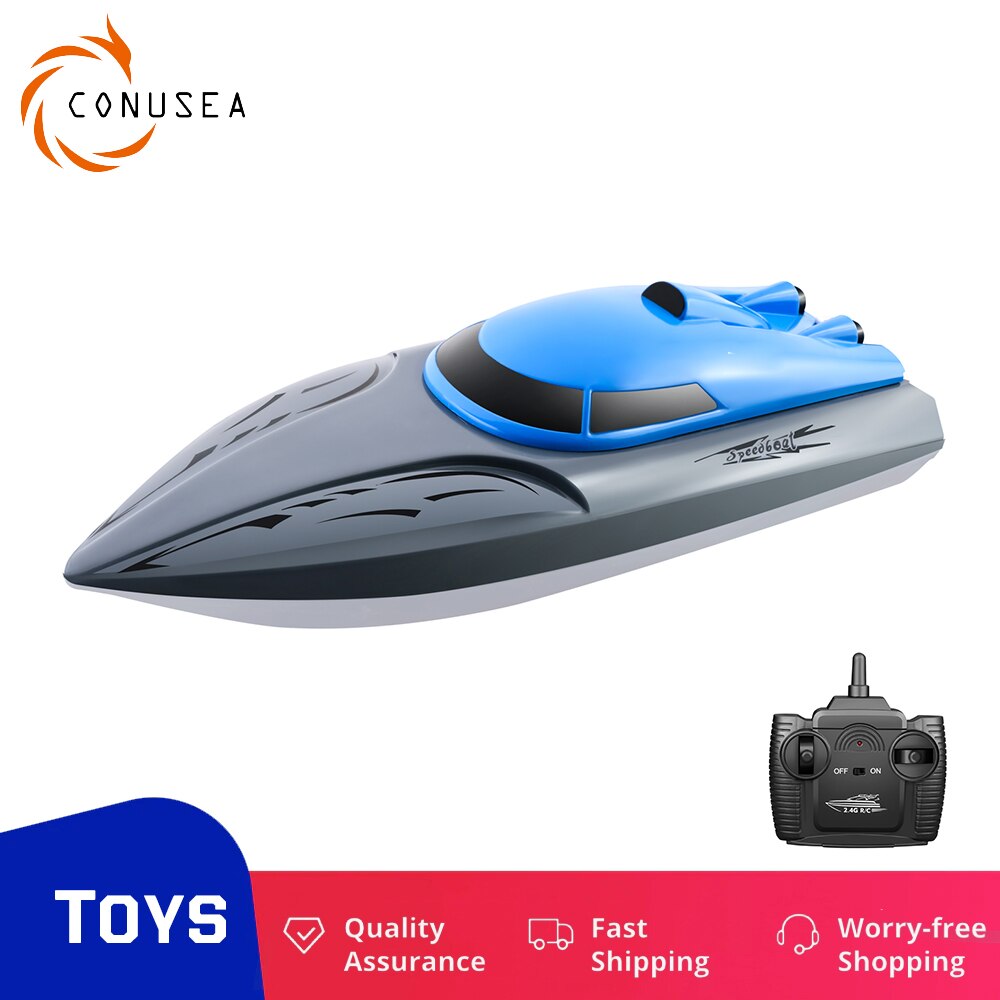 RC Boat Remote Control Speedboat 20km/h 2.4Ghz High Speed Racing Fishing Boats for Pools and Lakes Ship Toys for Boys Vessel