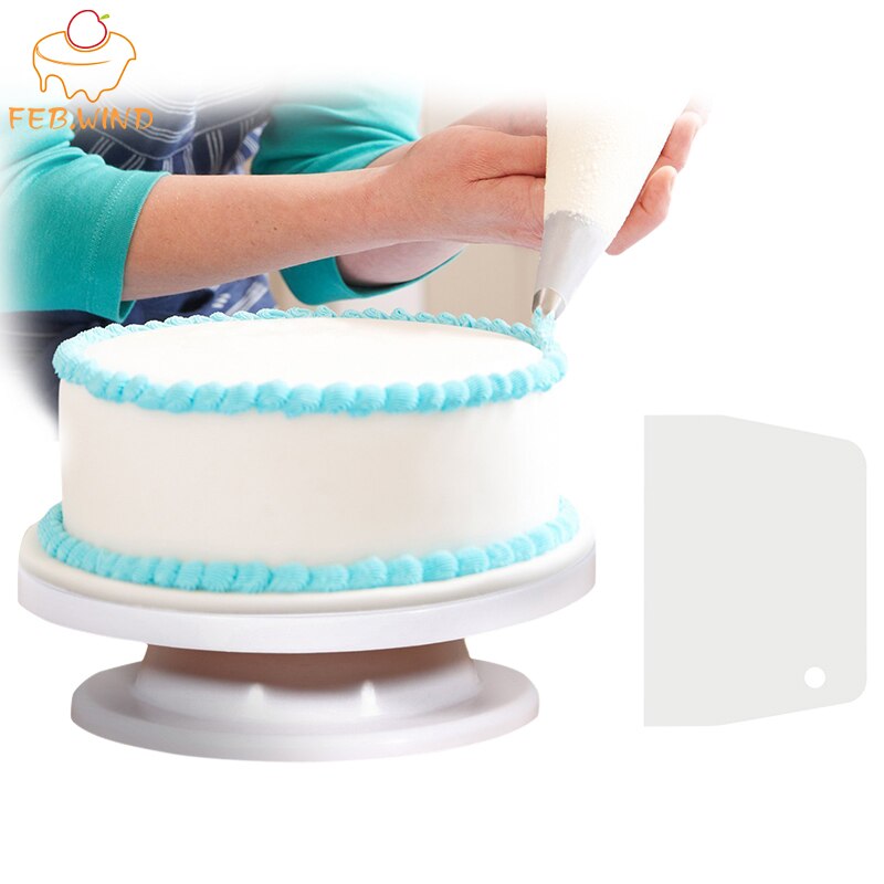 Best Plastic Icing Turntable Cake Decorating Stand Rotaing Cake Stand Spinner Revolving Cakes Turntable for Decoration 132