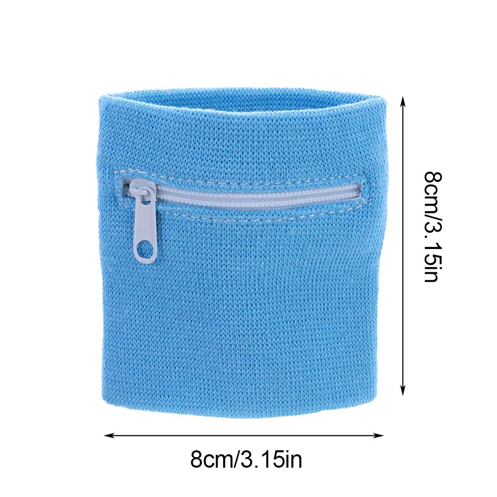1Pc Soft Wrist Band Sport Wrist Purse Bag Running Wrist Protection Outdoor Gym Key Pocket Bike Wallet Safe Zipper Wrist Band