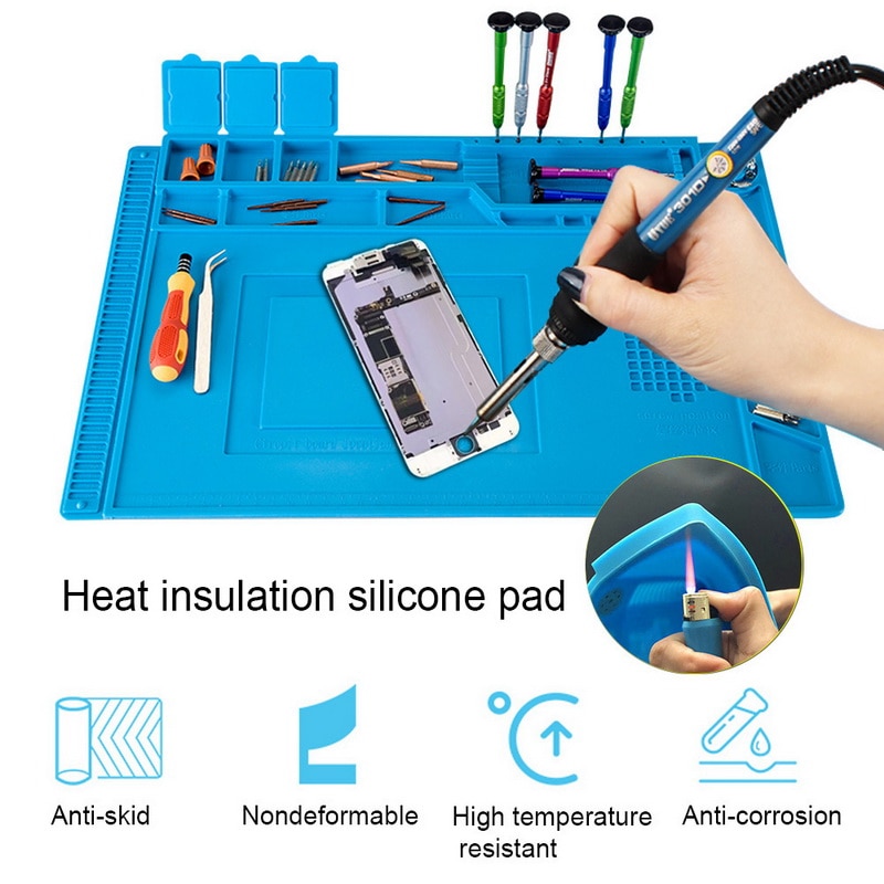 Warmte Isolatie Werken Mat Esd Soldeerstation Hittebestendig Telefoon Reparatie Onderhoud Mat Elektricien Isolator Pad Platform