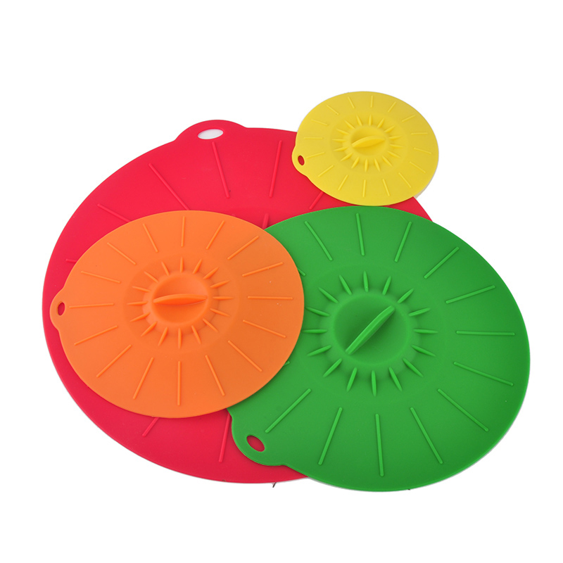 Universal Siliconen Zuig Deksel-kom Koken Pot Deksel-silicon Stretch Deksels Keuken Spill Deksel Druk Seal Stopper Klep cover