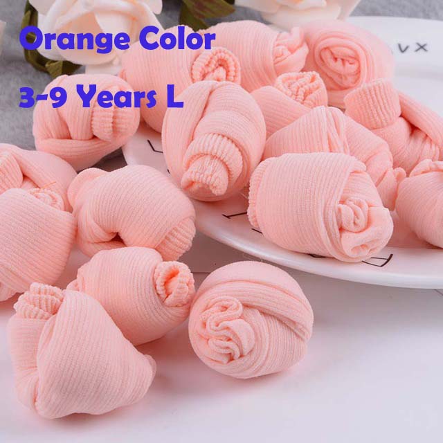 10 Paren/pak Snoep Kleur Babysokjes Dunne Zomer Sokken Kinderen Baby Jongens Meisjes Bebe Meias 0-3-9 jaar: 3 to 9 L Orange