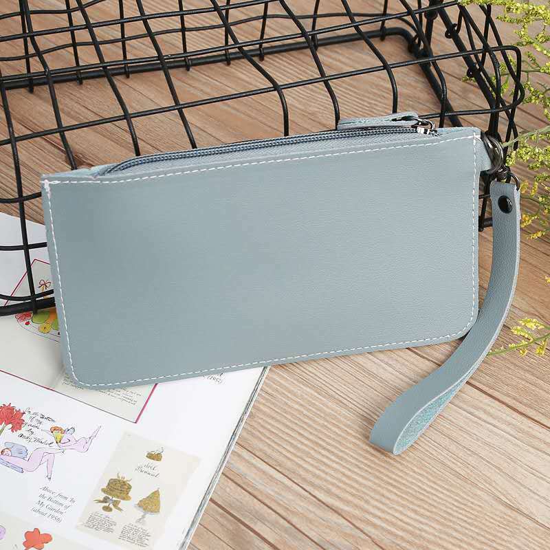 Style Women Casual Solid Clutch Long Wallet Purse Ladies Zipper Hasp Phone Card Holder