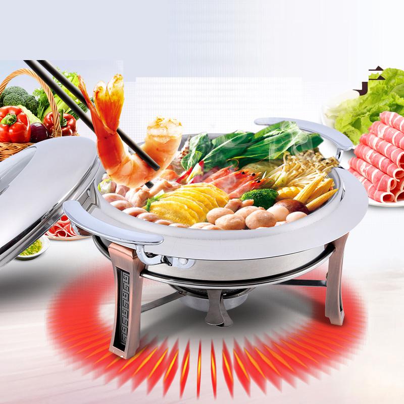 in acciaio inox fornello ad alcool per uso domestico/commerciale ottavino scaldavivande combustibile solido boilersmall a secco piatto caldo Mela pentola 20/22 centimetri