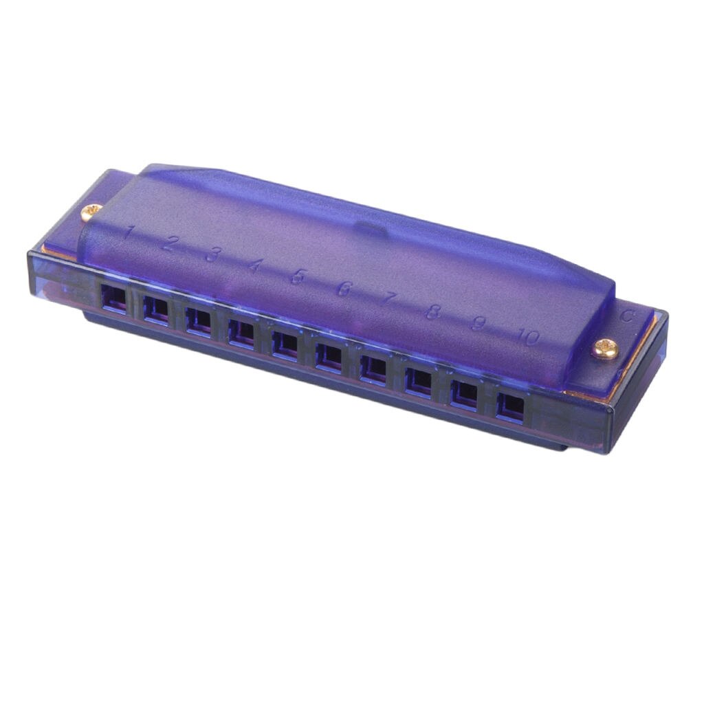 Blues Harmonica 10 Holes C Sleutel Beginner Harmonica Voor Kid En Adult Paars