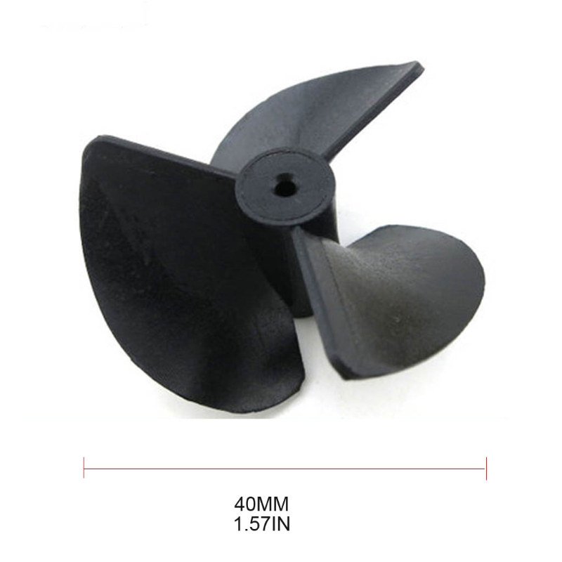 Hélices professionnelles à 3 pales avec trou d'arbre 2mm, en Nylon Durable pour bateau, en plastique en forme