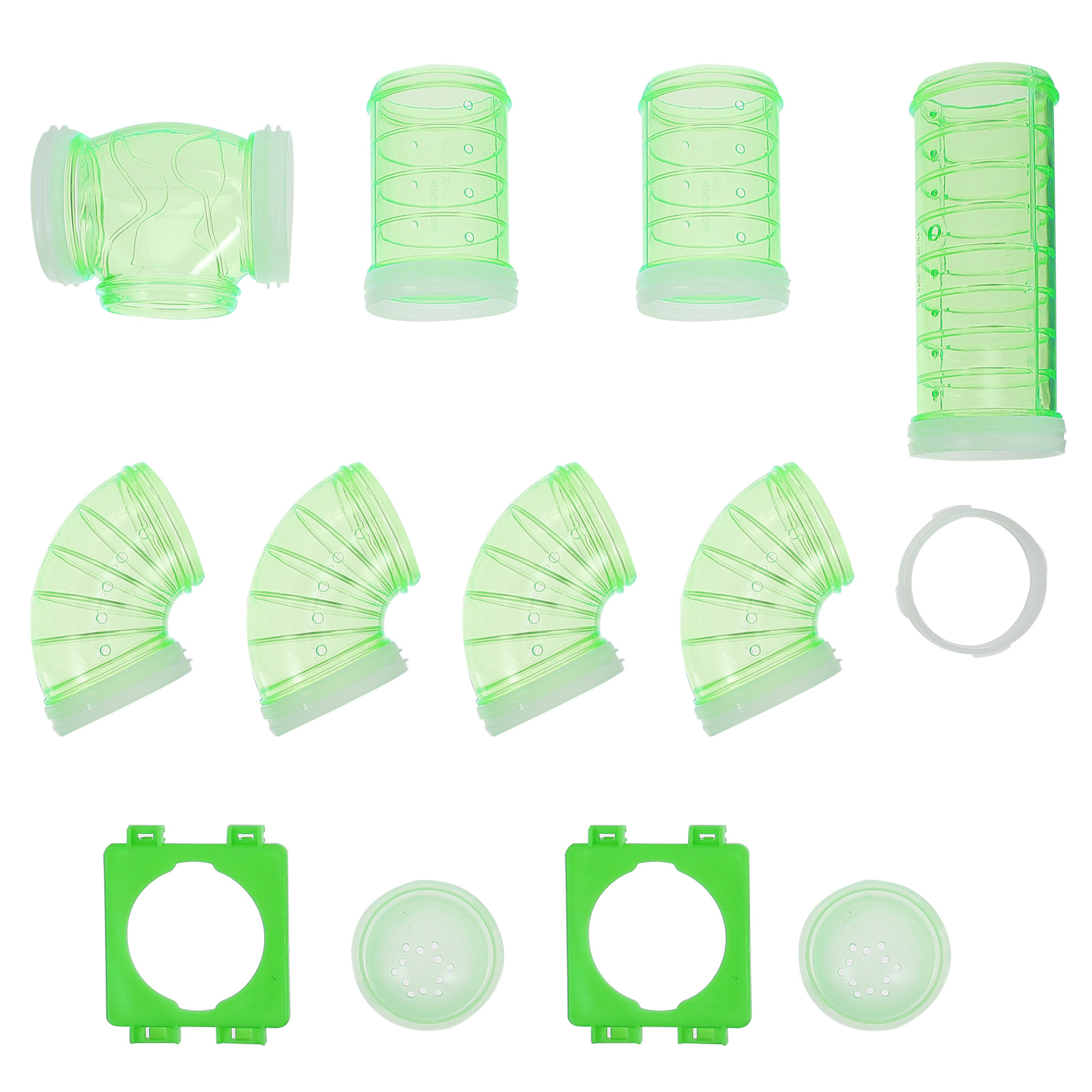 1 ensemble DIY Tunnel à Hamster, tuyau en plastique, Cage à Hamster: Green