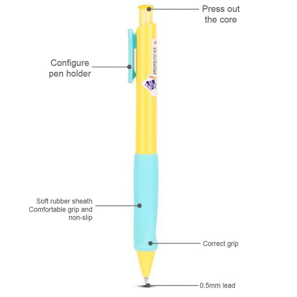 1PC Kawaii Plastic Mechanical Pencil Easy Start Cute Pencil Grasp School Automatic For Kids Writing Supplie Pencil 0.5mm Co D4L5