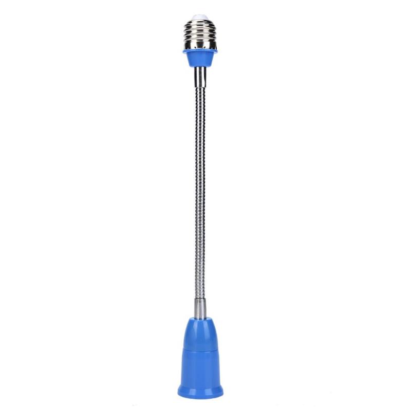 Flexible E27 Light Lamp Bulb Adapter Extend Extension Converter Wall Base Holder Universal Extension Lamp Adapter Socket: Blue