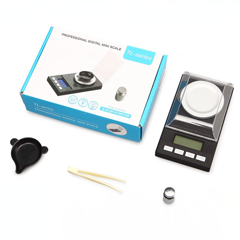 100g 0.001g LCD Digital Jewelry Scales Lab Weight High Precision Scale Medicinal Use Portable Mini Electronic Balance Backlight