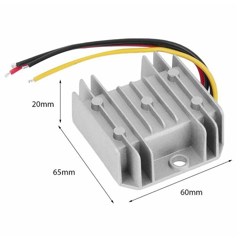 Waterdichte dc/dc spanningsomvormer regelaar 24v stappen omlaag  to 12v 5a adapter