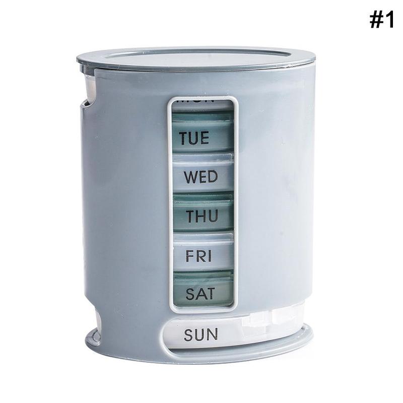 7 Days Pill Case Case Weekly 28 Grid Medicine Capsules Care For Adult Tablet Organizer Elderly Box Splitters Healthy St D7R9: Default Title