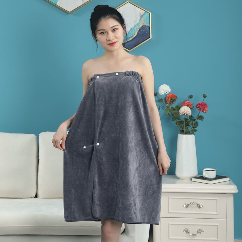Solid Color Microfiber Quick-Drying Women Soft Bath Towel Absorbent Breathable Bathrobe Shower Washcloth for Bathroom Beach