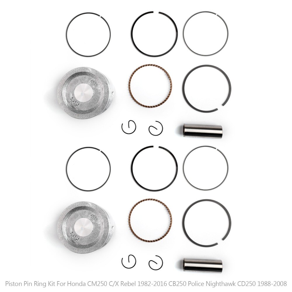 Areyourshop Motorcycle Bore Size STD 53mm Piston Kit For Honda Rebel CA 250 CMX250 +0.25,0.50,0.75,1.00 Motorcycle Accessories