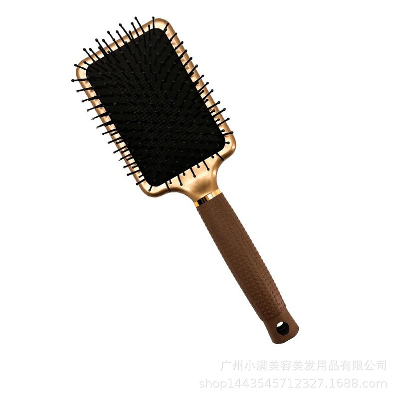 Rodillo de pelo de cerámica, peine de placa grande, rizador de papel de aluminio, peine de peluquería moldeador de aire conductor de calor para hombres y mujeres: Negro