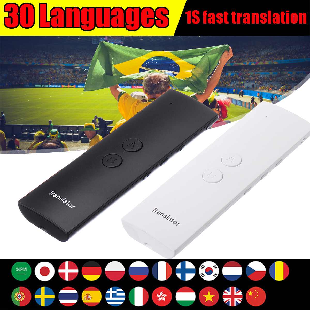 T6 Smart Voice Translator 30 Languages Portable Two Way Real-time Translation Multi-Language Language Translator Device With APP