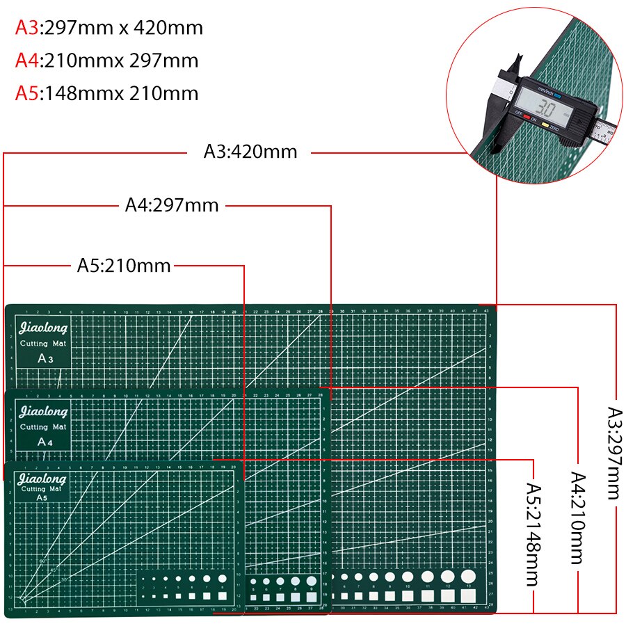 A3/A4/A5 Pvc Snijden Reparatie Mat Pad Voor Lassen Soldeerstation Iron Patchwork Gereedschap Diy Tool Board dubbelzijdig Self-Healing