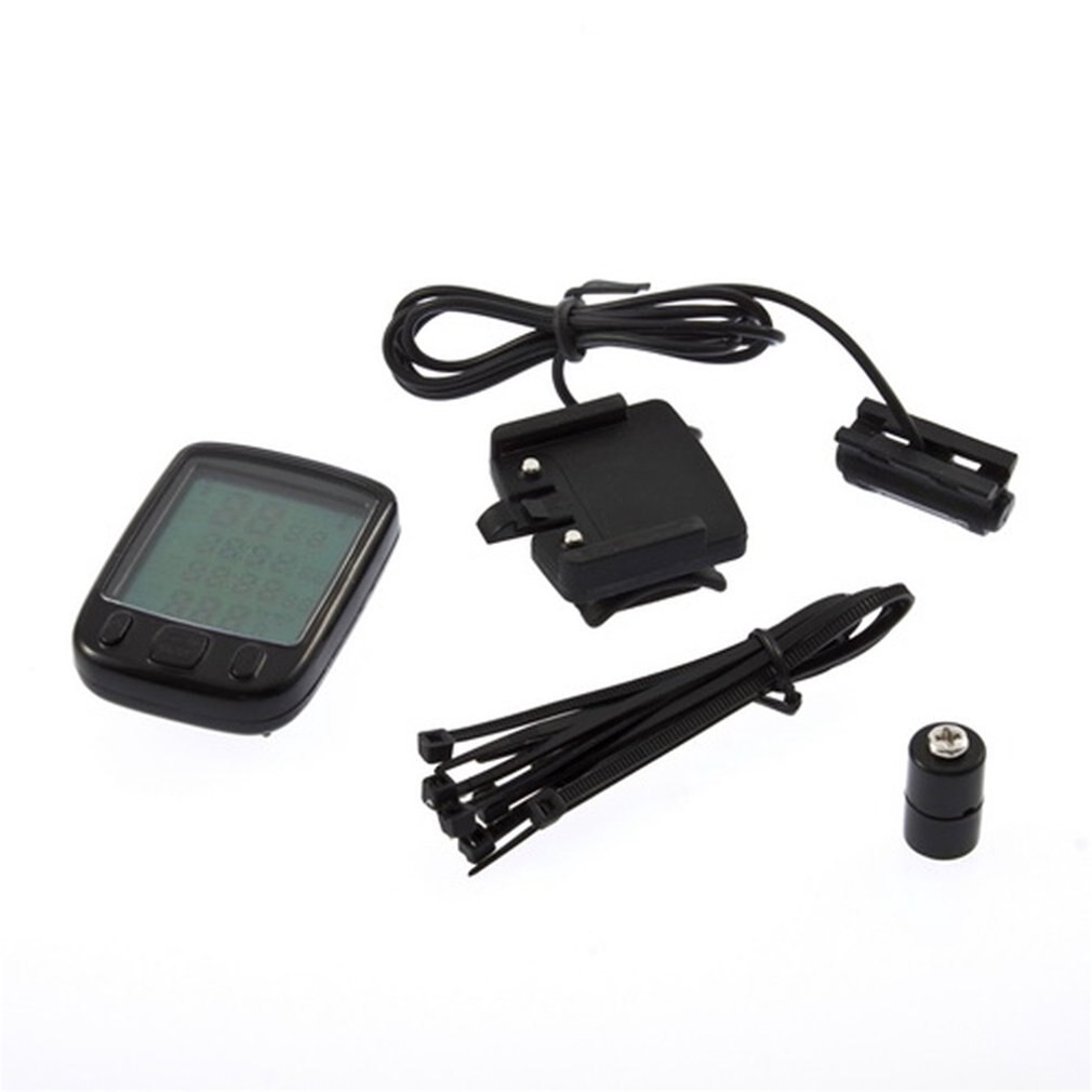 Auto Lcd Digitale Display Cycling Cyclus Fiets Computer Kilometerstand Snelheidsmeter Velometer Met Zender Sensor