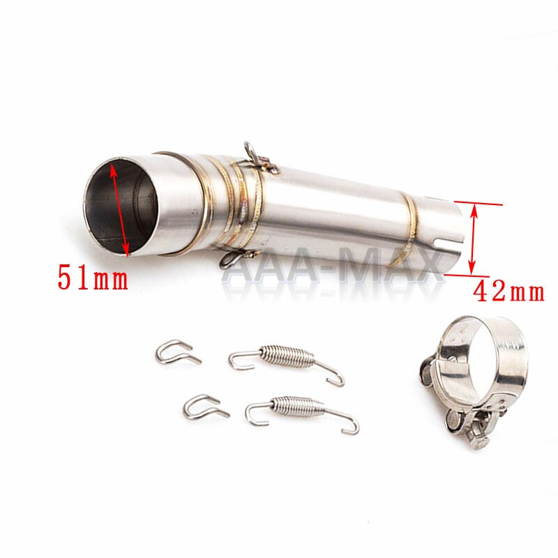 Pièce Moto Honda Nc700s Qiilu Tuyau D'échappement Intermédiaire Pour Honda NC700X/NC750X/NC700S/NC750S 2012-2017 | Acier Inoxydable Silencieux Moto