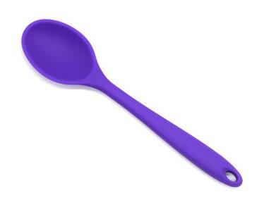 Kitchen Tools Kitchen Appliances High Temperature Resistance Mid-Length Silicone Spoon Kitchen Utensils For Cooking Baking: Purple