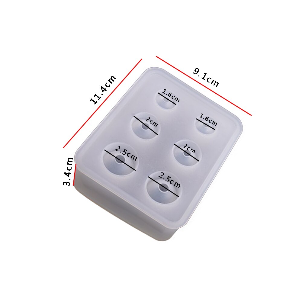 1 stück ovale kugelperlen mit loch, silikonform, diy-schmuckherstellung, epoxidharzform, handgefertigter schmuck, anhänger, accessoires, bastelarbeiten