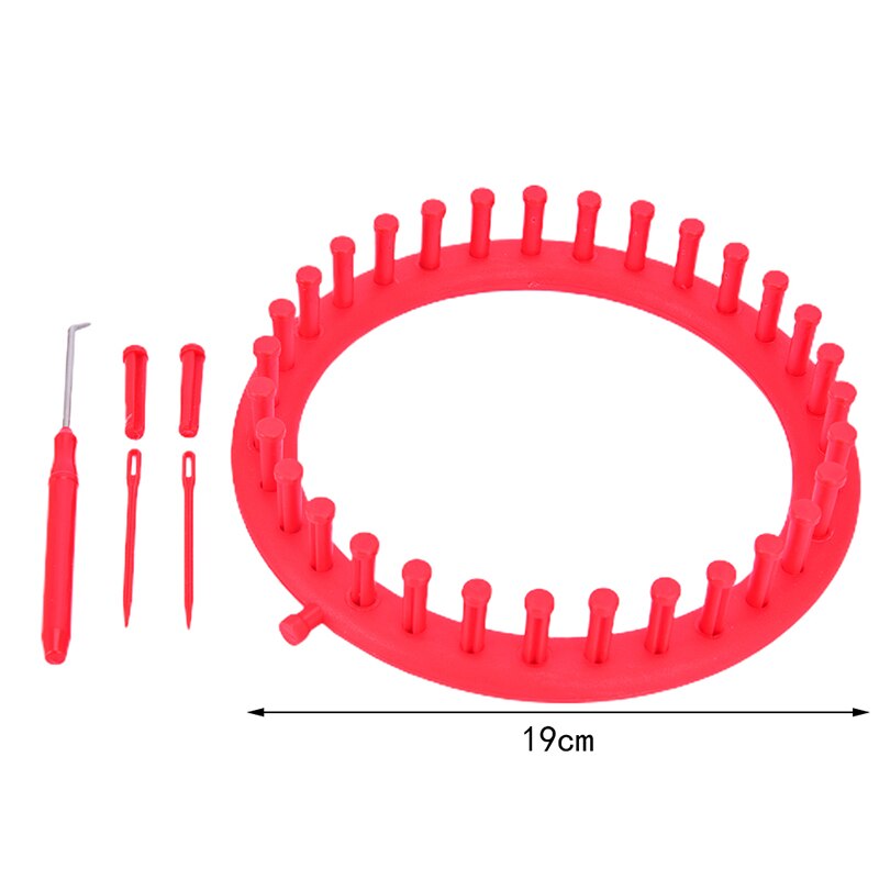 Tricot rond métiers à tisser bricolage laine Machine à tricoter cercle chapeau écharpe pull métier à tisser à la main tricot: Rouge