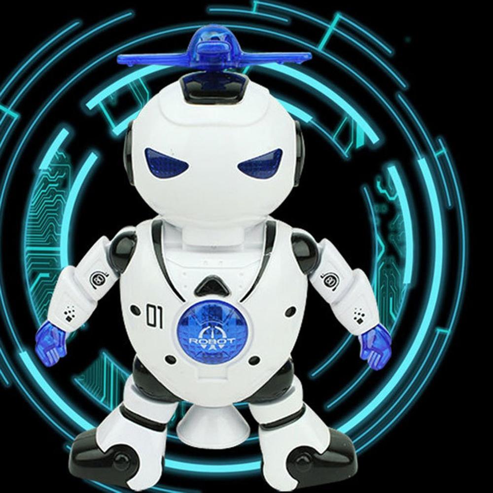 Kinderen Ruimte Dansen Elektrische Robot 360 Graden Roterende Licht Muziek Infrarood Game Speelgoed Voor Baby Brinquedos