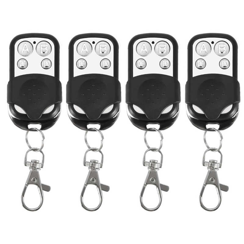 Remote Controls 4pcs Universal Cloning Wireless Remote Control Key Fob for Car Garage Door Gate 433.92mhz