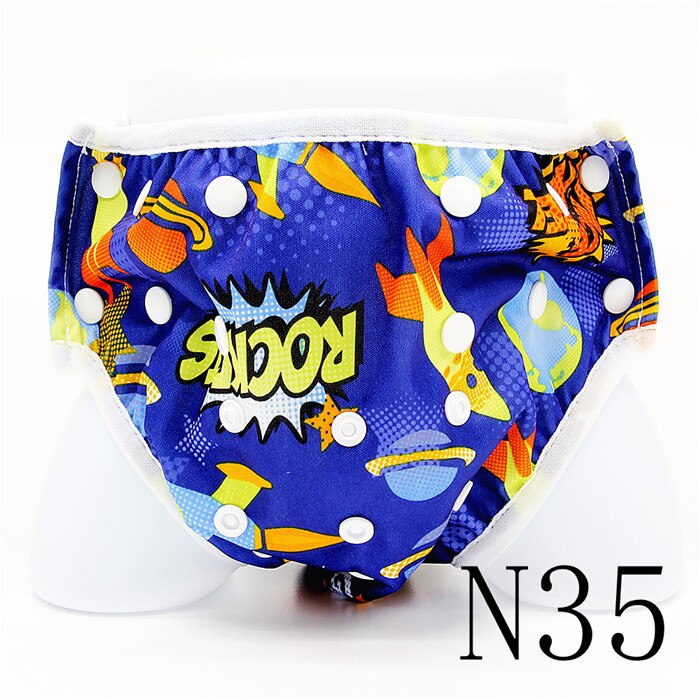 Goodbum Swim Diaper For Baby Waterproof Spa Swimming Nappies Washable Size Adjustable Cute Cloth Diaper Pant: N35