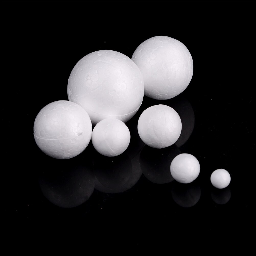 20pcs 1-4cm Modelling Polystyrene Styrofoam Foam Ball White Craft Balls For DIY Christmas Party Decoration Supplies