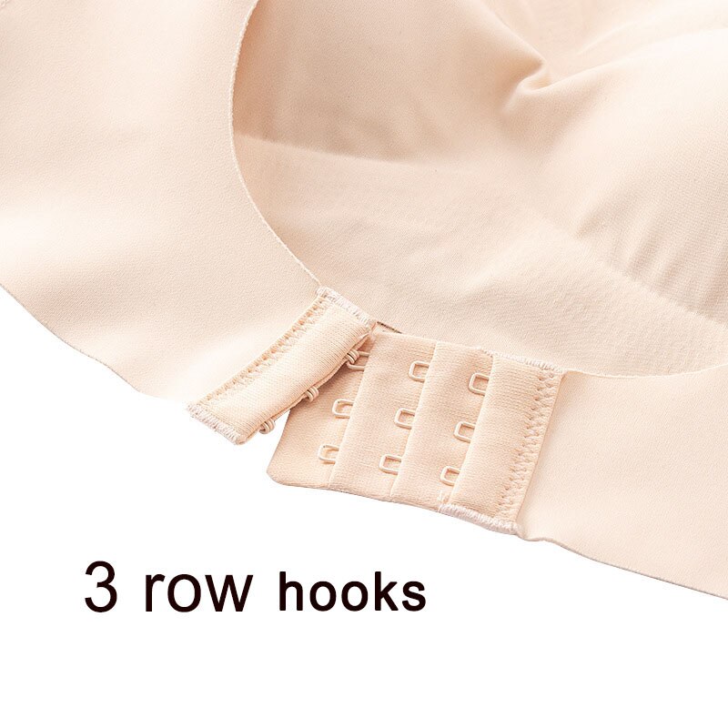 Women Sexy Underwear Push Up Bras For Support Chest Bustier Removable Chest Pad Bralette 3 Row Hooks Shaper Seamless Brassiere