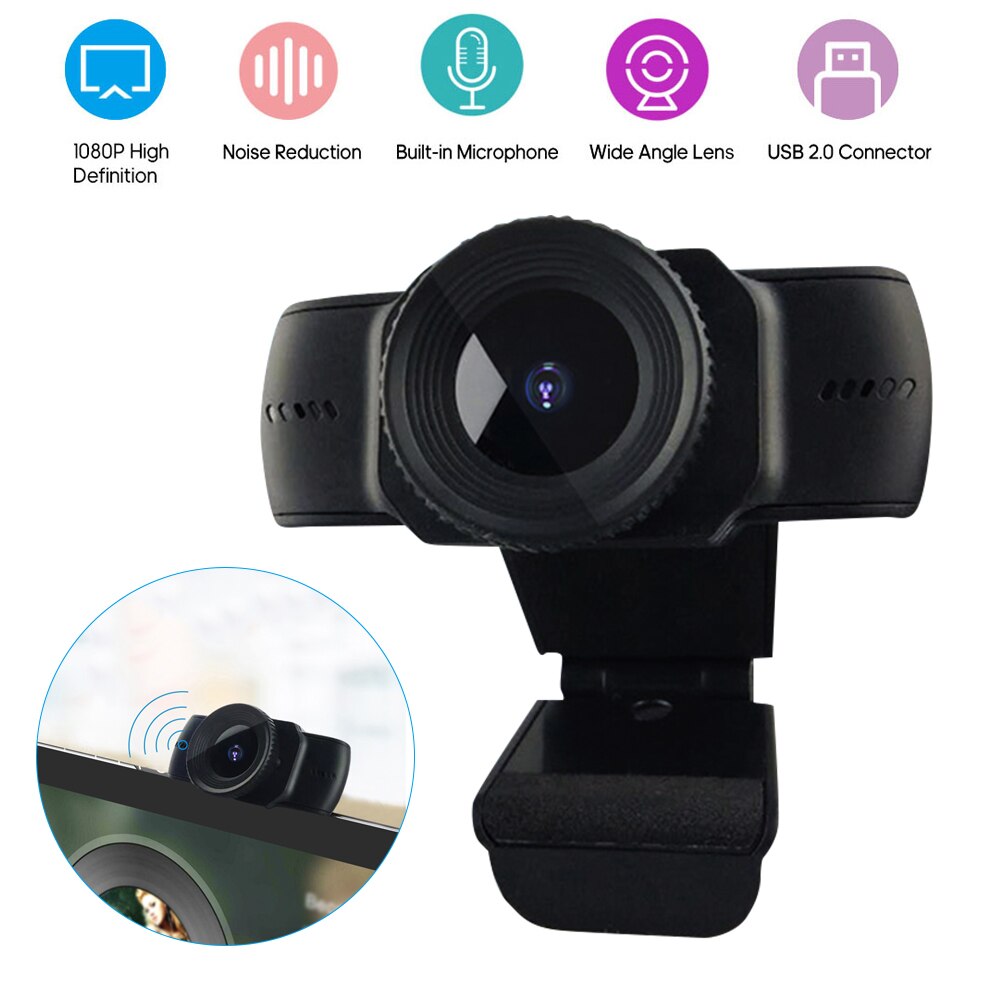 Webcam 1080P Auto Focus USB Web Camera with Built-in Noise Reduction Microphone Web Cam PC Webcam for pc Laptop computer camera: 1080P-3
