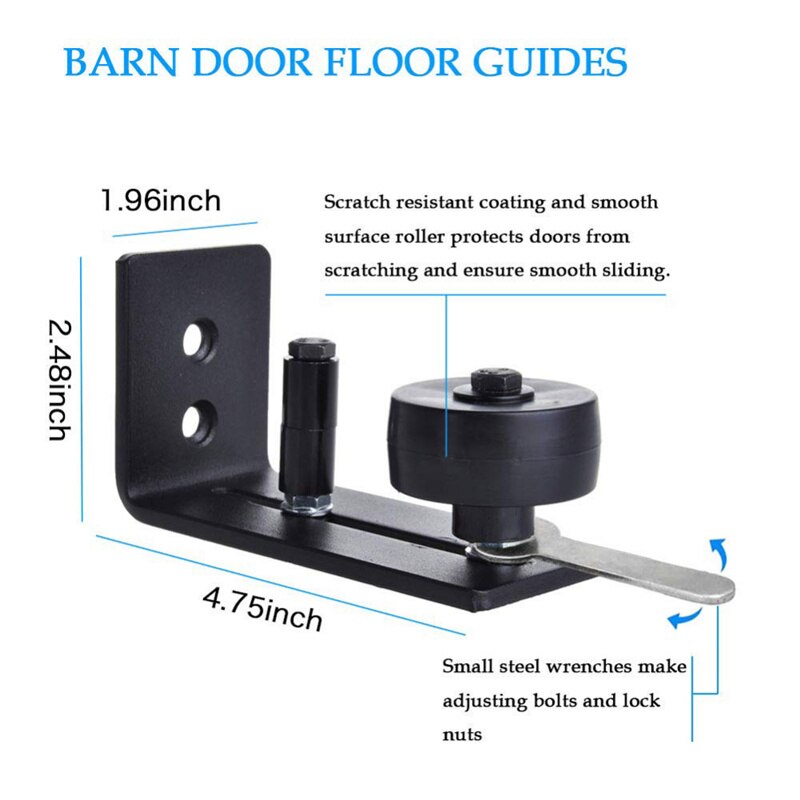 Adjustable Sliding Bottom Floor Guide Clips W/ Screws Wall Mount Floor Bottom Guide Door Stay Roller Sliding Door Fittings