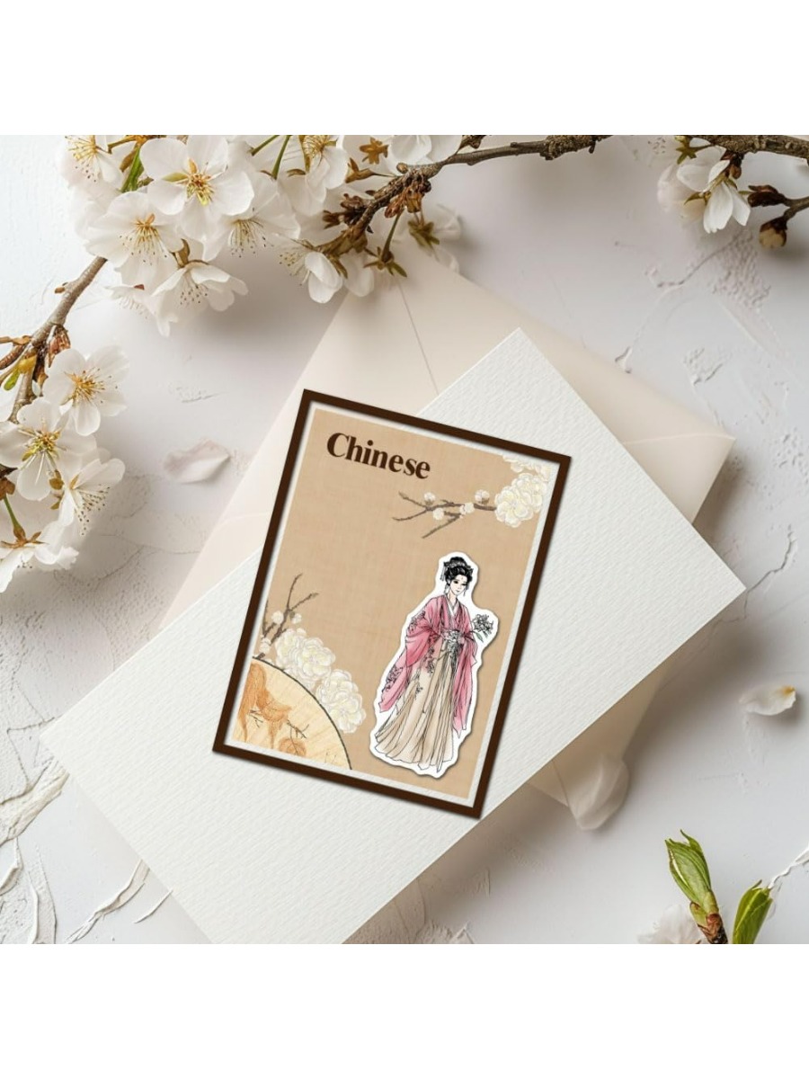 1 Vel Hanfu Vrouwen Clear Stempels Oude China Lady Siliconen Clear Stempel Zeehonden Fan Transparante Stempels voor DIY Scrapbooking Kaarten